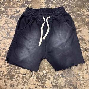 Precio de fábrica 100% algodón 250 g logotipo personalizado lavado ácido dos piezas camiseta de gran tamaño y pantalones cortos conjuntos para hombres precio barato pantalones cortos hombres - Product Image 4