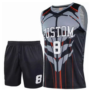 Short de basket-ball réversible double face personnalisable en gros uniformes personnalisés pour jeunes adultes ensemble avec nom et numéro et logo imprimés - Product Image 1