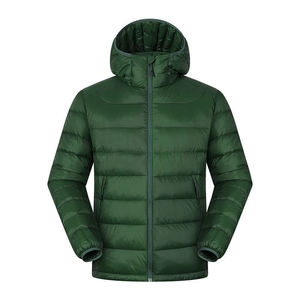 Chaqueta de Invierno para Hombre, Gruesa, a la Moda, con Cuello Alto, Acolchada, Resistente al Viento, Ecológica, Rellena de Algodón, Estilo Urbano, con Logotipo Frontal - Product Image 3