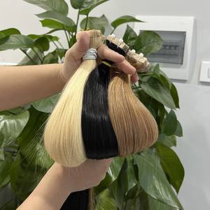 Longs prolongements vietnamiens lisses et soyeux de cheveux vierges colorés tous les cheveux alignés par cuticules - Product Image 6