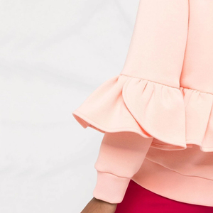 Alta calidad de gran tamaño de encargo del dolor de las señoras de algodón de manga larga Zip-up Mujeres casual impreso de Pakistán - Product Image 3