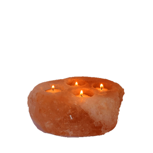 ที่ใส่เทียนทีไลท์สี่หลุมสีชมพูเกลือสีชมพูทรงกลมมีช่องใส่เทียนชาเกลือหิมาลัยสีชมพูขนาดใหญ่ - Product Image 6