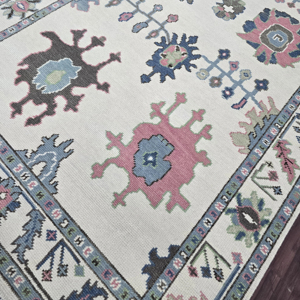 Alfombra de lana fina orgánica Oushak anudada a mano hecha a mano, sala de estar disponible para tamaño personalizado, dormitorio - Product Image 1