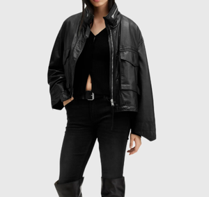 แจ็กเก็ตหนังสำหรับผู้หญิงแท้2025ระบายอากาศได้ดี - Product Image 2