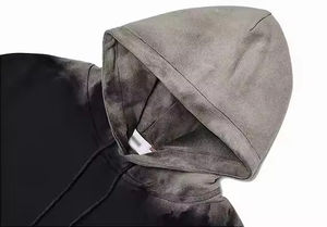 Sweat-shirt streetwear personnalisé de haute qualité en molleton épais brodé, écologique, délavé au soleil, effet délavé à l'acide, design usé - Product Image 3