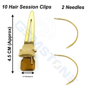 Kit d'outils pour extensions de cheveux en acier inoxydable, micro-perles, pinces, aiguilles, crochets, boucles, ciseaux, durables, réutilisables, professionnels, pour salon de coiffure - Product Image 6