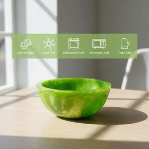 Bol en résine fait main, très vendu, bol de service décoratif pour la maison et la cuisine, disponible au prix d'exportation en provenance d'Inde - Product Image 3