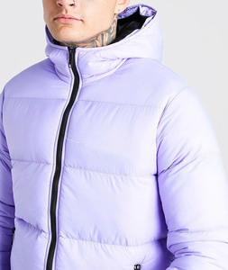 Veste matelassée en toile à capuche personnalisée OEM pour hommes avec logo personnalisé, design décontracté d'hiver, poches en plusieurs couleurs - Product Image 2