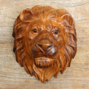 AK Laiton Roi Lion Art Mural Décoratif Visages D'animaux En Métal Décor À La Maison Tenture Murale Décor À La Maison - Product Image 3