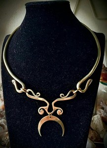 Vintage Style Polished Antique Brass Choker <b>Necklace</b> Ethnic Tribal Statement Jewelry for Women's Festive <b>Boho</b> Traditional Wear - Product Image 5