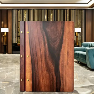 Soporte de menú de madera Formato de libro Carpeta de menú de café para Bar y restaurante Suministros de hotel y restaurante - Product Image 1