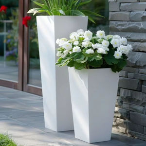 Maceta grande y duradera elegante, contenedor de flores de jardín interior moderno y elegante para el hogar, balcón, oficina y maceta verde - Product Image 1