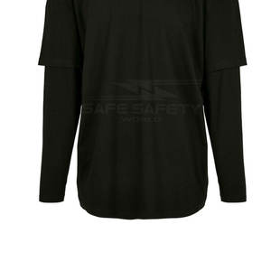 T-shirts unis 100% coton personnalisés pour hommes Design double couche respirant confortable et élégant - Product Image 3