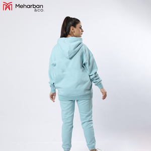 Ropa deportiva con logotipo personalizado, chándal de entrenamiento, fitness, Polar, sudadera de talla grande y pantalones de chándal, conjuntos de chándal para mujer - Product Image 4