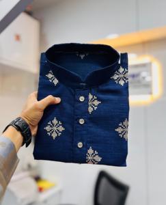 New Collection Soft Parbon <b>Silk</b> With Squence Work Both Side Designer Mens <b>Kurta</b> for Party and Festival Wear - Product Image 3