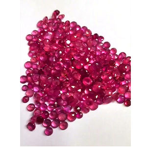 285 pcs de Bangkok Glass Filled Ruby 5mm 6mm 7mm Round Facet 163 cts Lot Iroc Sales glassfilled Ruby Cut Gemstone US $131 pour tous - Product Image 1
