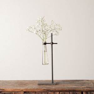 Vase à fleurs en verre et fer de style moderne, écologique, personnalisable, multicolore, pour la maison, les mariages, le salon, la décoration de table - Product Image 4