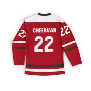 Conjunto de Uniforme de Hockey sobre Hielo Personalizado con Nombre y Número de Jugador 22, Jersey Blanco y Rojo, Calcetines a Juego, Ropa Deportiva Transpirable - Product Image 6