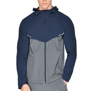 Ensembles coupe-vent deux pièces respirant avec logo personnalisé pour hommes, joggers à motif solide, pantalon, veste, logo avant, coupe-vent d'hiver 2026 - Product Image 2