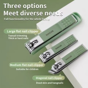 Coupe-ongles professionnel portable en acier inoxydable, kit de coupe-ongles pour femmes, cadeau, ensemble de manucure, 5 pièces, kits de toilettage avec étui - Product Image 3