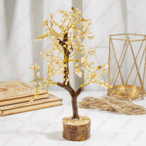 Citrino Amarillo Premium de Calidad Increíble, 300 Chips de Piedras Preciosas, Árbol de la Vida de Cristal, Gemas Naturales para Decoración y Meditación - Product Image 4