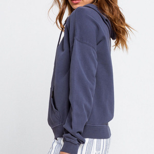 Sweat à capuche en molleton de coton 100% surdimensionné OEM pour dames 350GSM Design à épaules tombantes lourdes pour l'hiver - Product Image 3