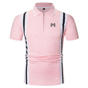 Camisetas de manga corta de diseño personalizado para hombre, ligeras, de secado rápido, hechas de poliéster/algodón para Polo Your Own Brand - Product Image 1