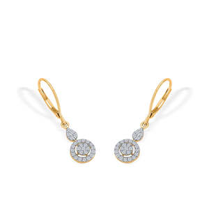 ต่างหูมุกประดับโรเดียมชุบทอง 14k สำหรับผู้หญิง - Product Image 4