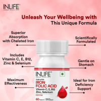 Comprimés multivitaminés au fer, acide folique, vitamine C, B12, zinc, sélénium, vitamine E, sans gluten, pour adultes, 60 comprimés par jour