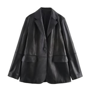 Femmes nouveau automne hiver tricoté veste coton costume avec revers poche bouton décoration vêtements respirants - Product Image 6