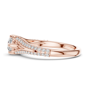 Bague en diamant de laboratoire rond de 0,832 CT, or 18 carats, 14 carats, 10 carats et argent 925, or rose, jaune, blanc, option moissanite - Product Image 6