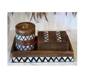 Wooden Incense <b>Burner</b> With Oud Box And Tray Superior Quality Mubkhar <b>Bakhoor</b> <b>Burner</b> For Wedding Use - Product Image 3