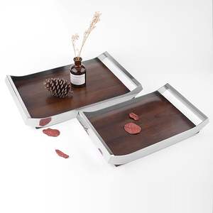 Bandeja decorativa de metal para mesa y servicio en el hogar Opción de regalo perfecta para festivales, fiestas y bodas - Product Image 3