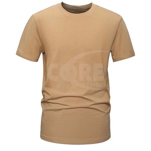 Directo de fábrica 100% Camiseta de algodón para hombre Camisas transpirables de color liso en blanco personalizadas de punto de alta calidad - Product Image 5