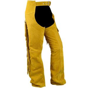 est un paire de chaps de travail en cuir pleine fleur Weaver Leather Shotgun de couleur marron - Product Image 3