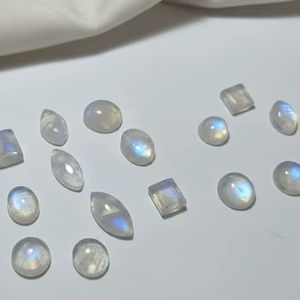 AAA Quality Rainbow Moonstone Smooth Flat Back Pear Shape Gemstone Cabochon for Jewelry <b>Ring</b> Making 13x18mm Loose Stone Bulk - Product Image 2