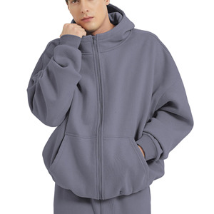 Sweat à capuche pour homme surdimensionné doublé 400 g/m², tendance hivernale, avec impression numérique personnalisée, écologique, 100 % coton - Product Image 1