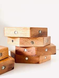 Sous-verres en bois personnalisés avec gravure de texte, sous-verres élégants en pierre et en bois pour les fêtes, les mariages et les célébrations - Product Image 3