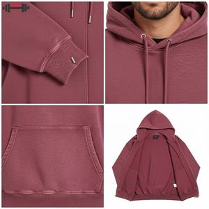 Best Arrival Solid Plain Color <b>Men</b> Distressed Thermal Winter <b>Fleece</b> <b>Hoodie</b> Street Wear High Quality <b>Hoodie</b> - Product Image 5