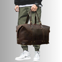 Bagages à main personnalisés sac de sport en cuir véritable pour hommes cuir de vachette Rel cuir de cheval fou sac de voyage sac de voyage