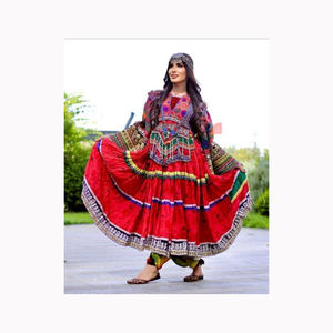 Étnico afgano Kuchi hecho a mano Tribal tradicional bordado mujeres vestido afgano tamaño largo en varios colores para la cultura pashtún - Product Image 4