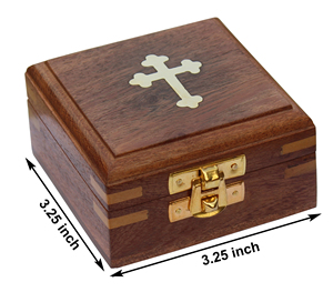 Eco-Friendly Wooden Rectangle Box with Brass Compass for <b>Tabletop</b> Display-Housewarming & Birthday Gift - Product Image 2
