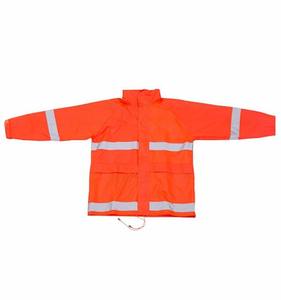 Traje de Lluvia de Seguridad de Alta Calidad para Hombre, Reflectante, al por Mayor, Chaqueta de Lluvia de Seguridad de PU con Bolsillos, Logotipo Personalizado - Product Image 2