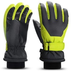 ถุงมือปั่นจักรยานกันลมกันน้ำสำหรับผู้ชายถุงมือสกีกันลมสำหรับฤดูหนาวพร้อมวัสดุหนัง - Product Image 1