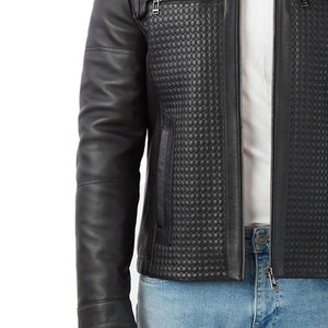Custom Made <b>Collar</b> Design Fashion Leather <b>Jackets</b> / 2025 Design Your Own Logo Men Fashion Leather <b>Jackets</b> - Product Image 6