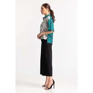 Chemisier en Soie Blanche WM-CS-SS24-009 Col Montant Brodé Style Rétro Long en Lin Tricoté Popeline Organza Taille XL pour l'Automne - Product Image 6