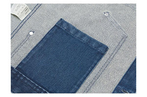 Chaquetas Cargo Vaqueras Vintage Azul Índigo Lavado, Estilo Oversize, Nueva Colección Otoño Invierno 2025, 12oz, Spandex/Algodón, Alta Calidad - Product Image 3