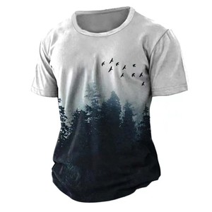 Vintage Men's T-shirt Summer <b>American</b> Shirt Tops Custom Printed Short-sleeve Tees Loose Daily Men <b>Clothing</b> Casual Streetwear - Product Image 2