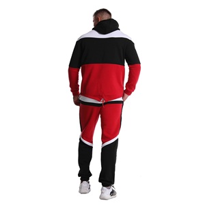 Survêtement d'hiver Vêtements pour hommes Sportswear Training & Jogging Wear 100% Cotton & Leather Logo personnalisé Full Sleeves Hoodie Set - Product Image 3