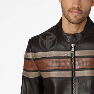 Veste d'hiver en cuir à la mode pour hommes vêtements d'extérieur décontractés avec un design léger et chaud veste d'hiver en cuir PU pour hommes - Product Image 3